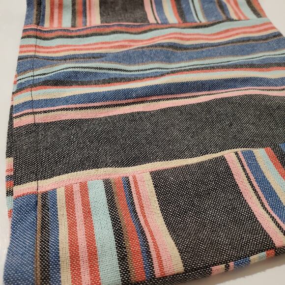 Guess NWT Silas Bordertown Multi Stripe Mini Skirt Womens Size 0 Boho Woven - Picture 7 of 13